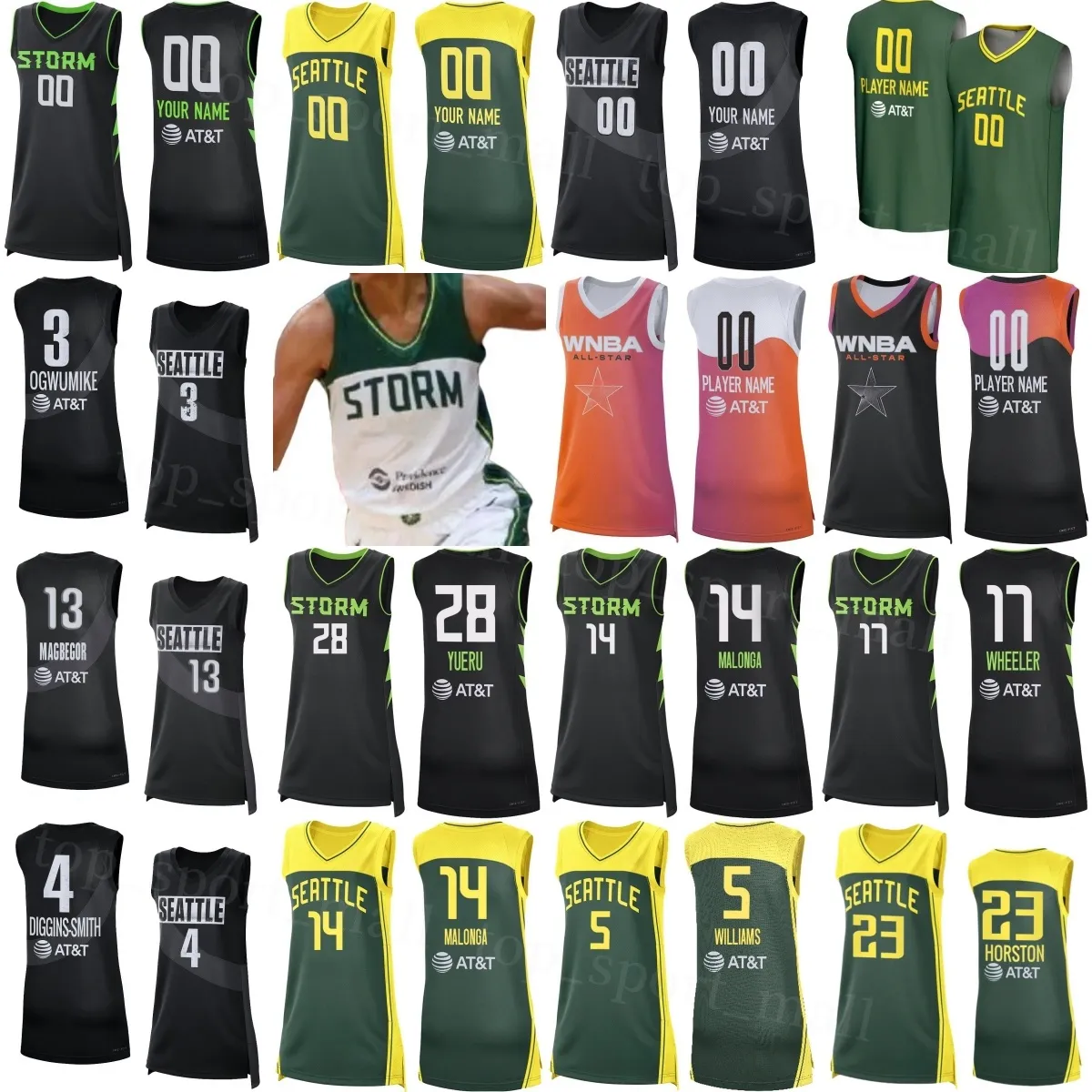 Print WNB Basketball Women Seattle Storm Jersey Lady Skylar