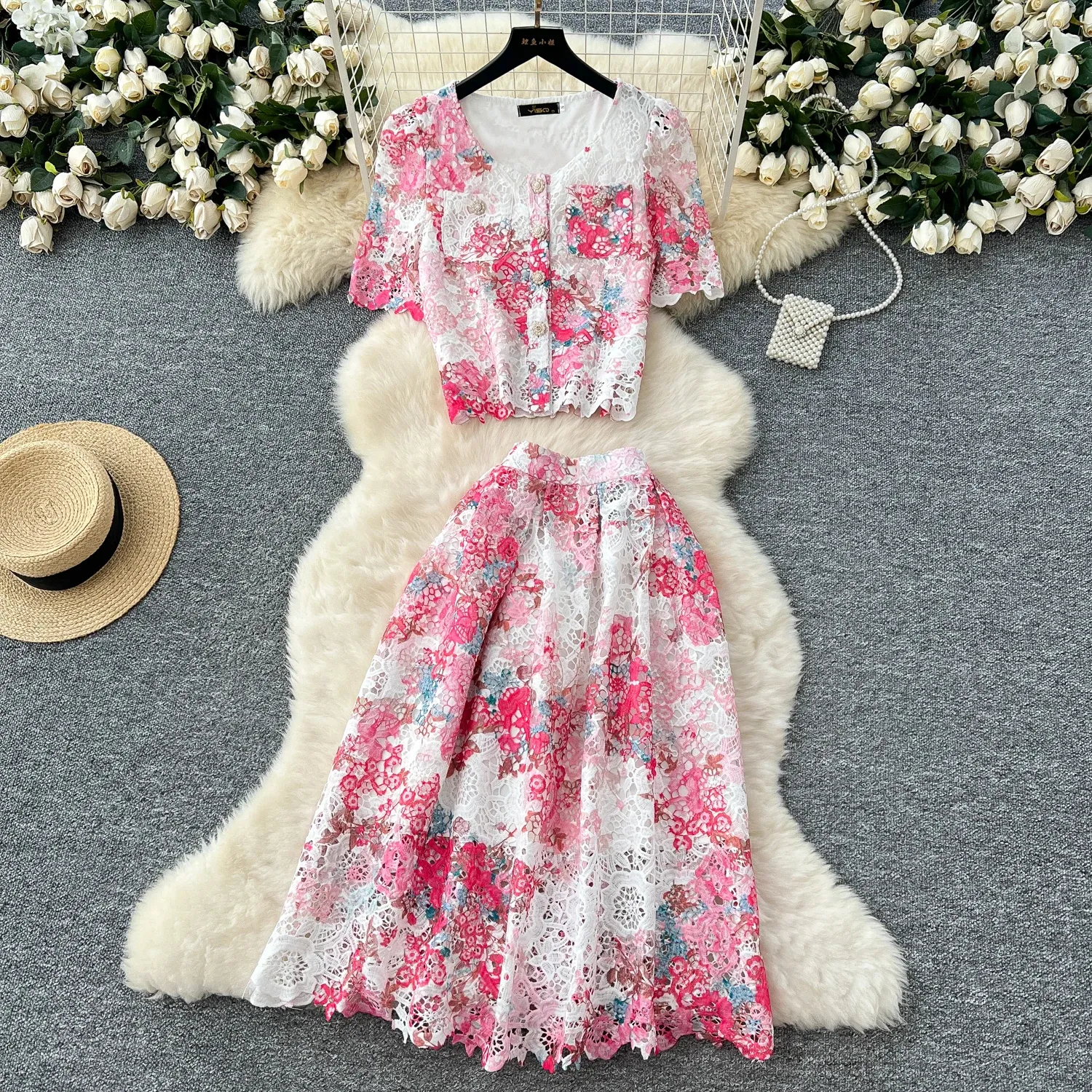 knee length dresses for ladies Sunshine Daze Pleated Bust Midi Dress White main image 1