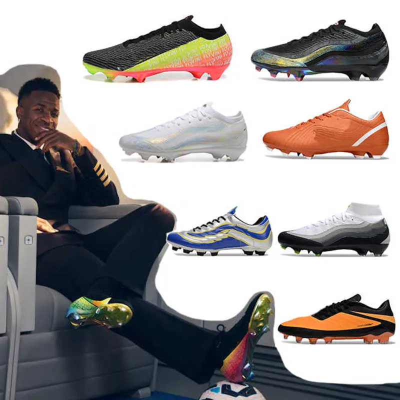 Mbappes95 Vinicius Jr Cleats Mens Kids Soccer Shoes Shock Orange