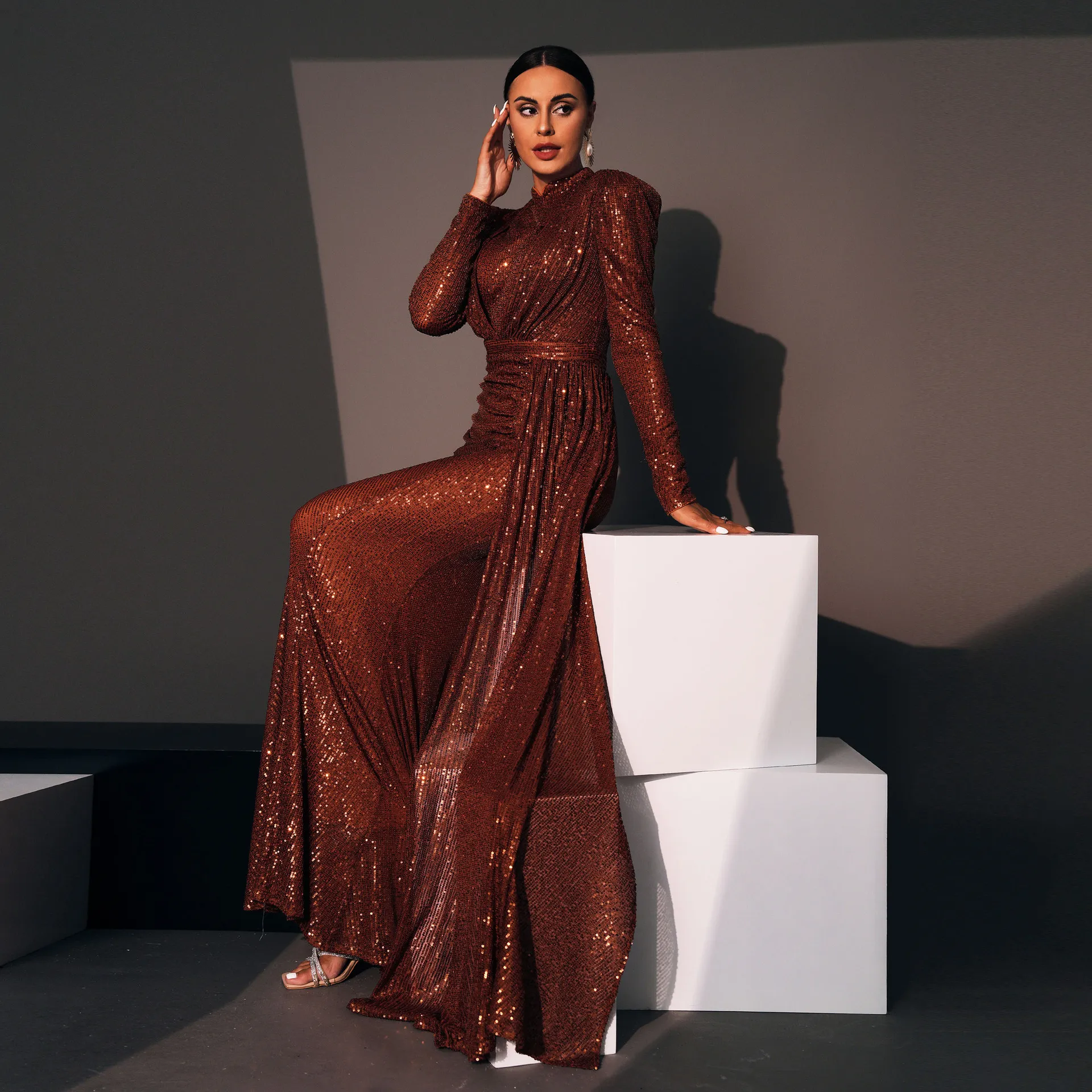 green emerald velvet dress Amazon.com: VFSHOW Womens Floral Wedding Guest Maxi Dress Ruched High Slit  Spaghetti Strap Sweetheart Neckline Printed Sexy Bodycon Long Cocktail  Formal Dress (Green and Orange, X-Small) 12692 GRN XS : Clothing, Shoes main image 1