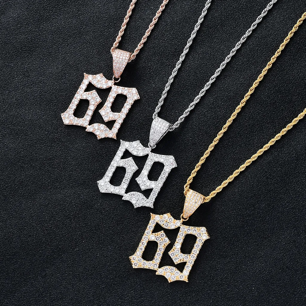 Tide Brand 6ix9ine Hip Hop Pendant Micro Inlaid... From Lucky_fellow ...
