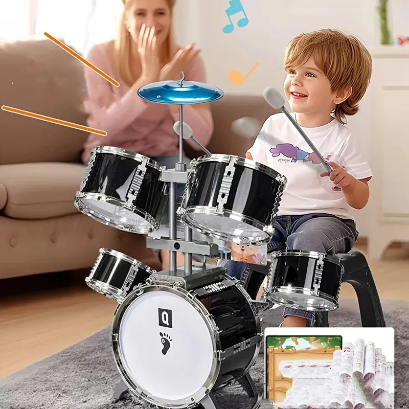 European And American Childrens Rock Drum Instrument Toy Set Beginner ...