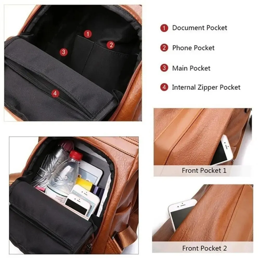 Diebstahlsicherer Rucksack, Freizeitrucksack, Outdoor-Rucksack für Damen, Schultertasche, Reise-Multifunktionstasche 250526_voghion.com