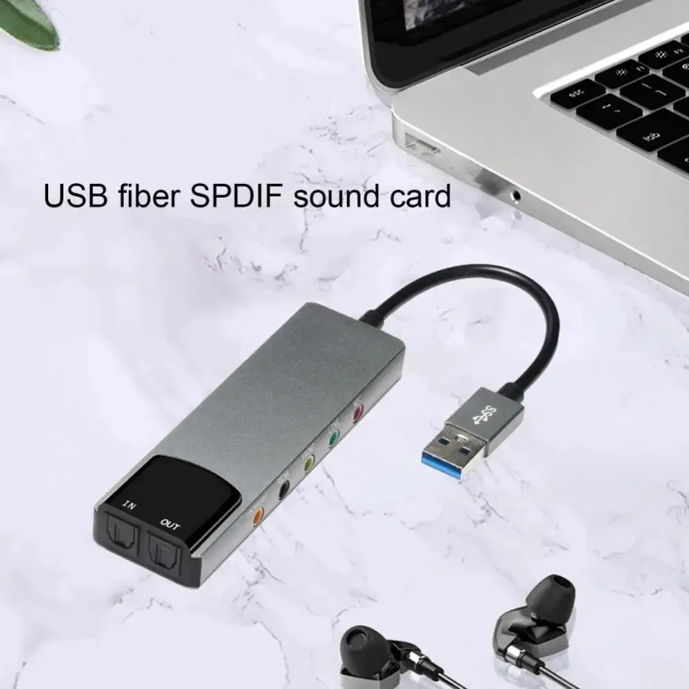 High Quality USB Fiber Optic External Usb Sound Card For Computer ...
