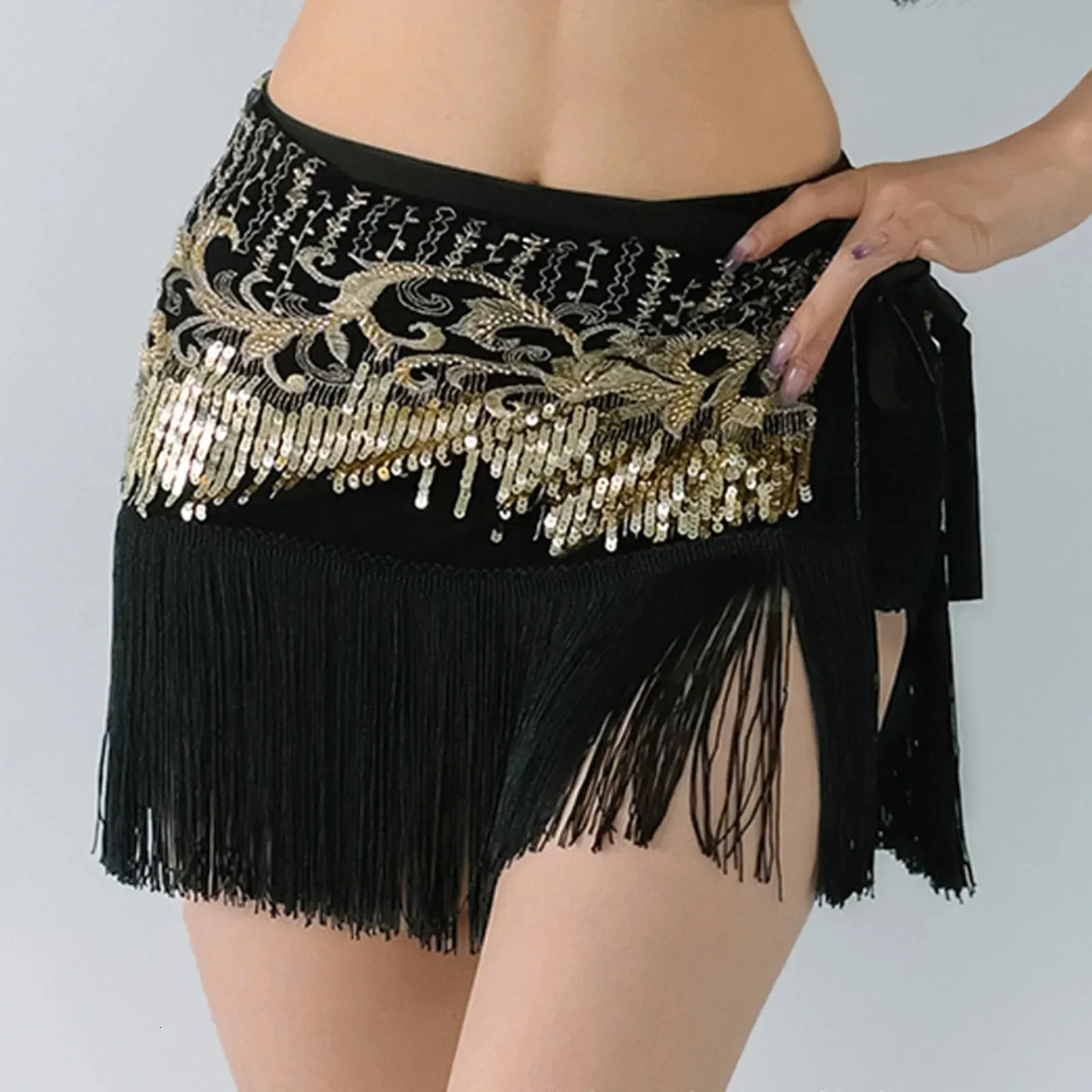 Save Big on Bulk Mini Skirt With Sequins Wrap Hip Mini Skirt Womens  Adjustable Lace Up Waist Sparkly Skirt With Sequin Tassel Hem Elastic Waist  Wrap