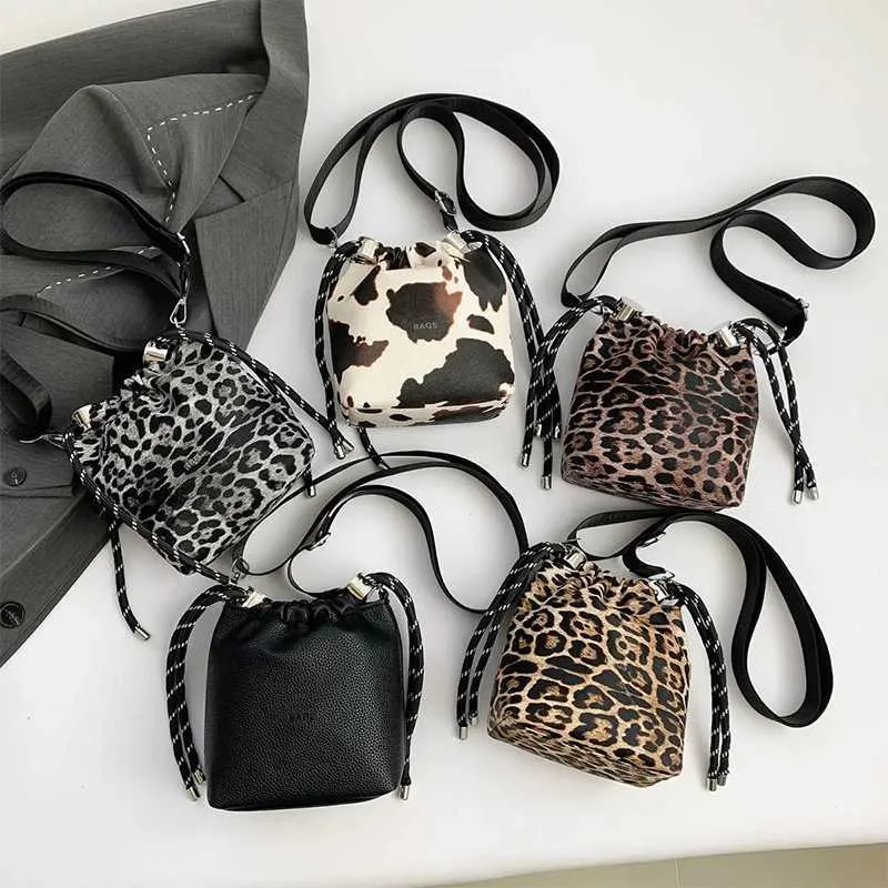 Save Big on Bulk Leopard Bucket Bag New Womens Mini Leopard Crossbody Bag  Pu Leather Bucket Bag Drawstring Shoulder Bag Wide Strap Womens Bags Large 