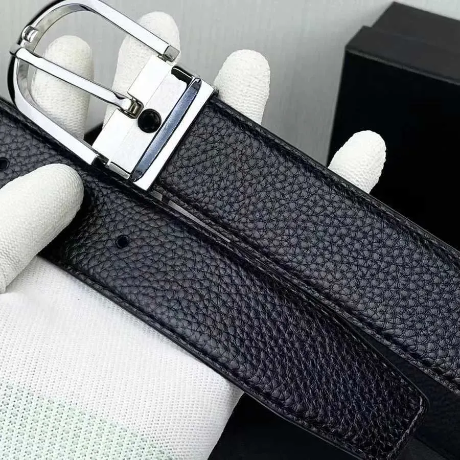 Fashion MB Alloy Buckle Designer Waist Belts For Men Strap High Quality W250604_voghion.com