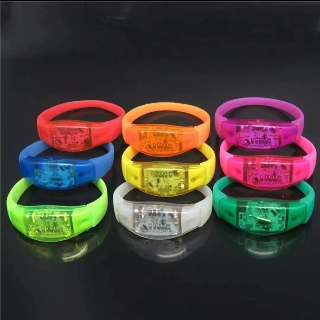 Mini Led Braclet LED Silicone Bracelet LED Sound Control Bracelet LED Light Wrist Strap ...