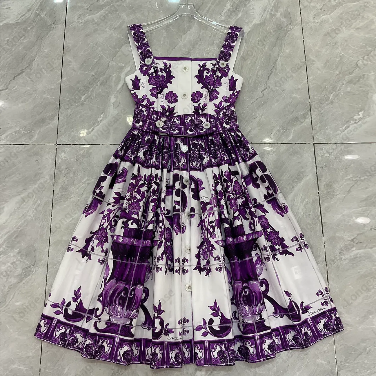 Cotton Summer Dress For Women: Peonies Print Midi Cocktail Dress Sleeveless  Gathered Waist Design From Fangcloudy1, $85.93 In Bulk | DHgate.Com