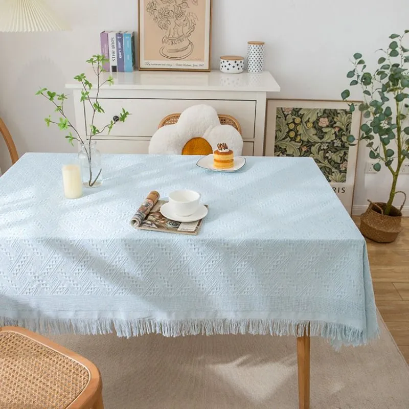PVC Waterproof and Oil-proof Disposable Tablecloth Coffee Table Table Cloth Anti-scalding Household Tablecloth Round Table Table Mat Nordic Style