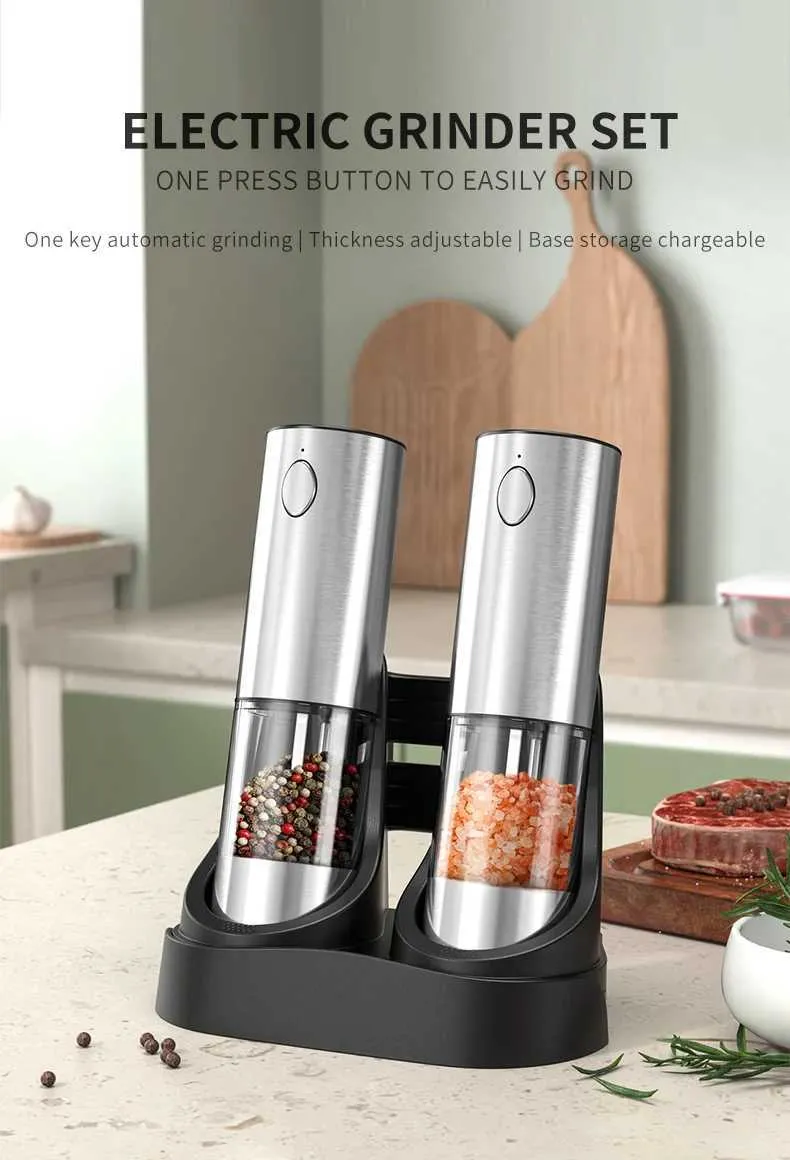 PEUGEOT - Duo Pepper Mill Salt Mill Electric Rechargeable Line u'Select 15 cm