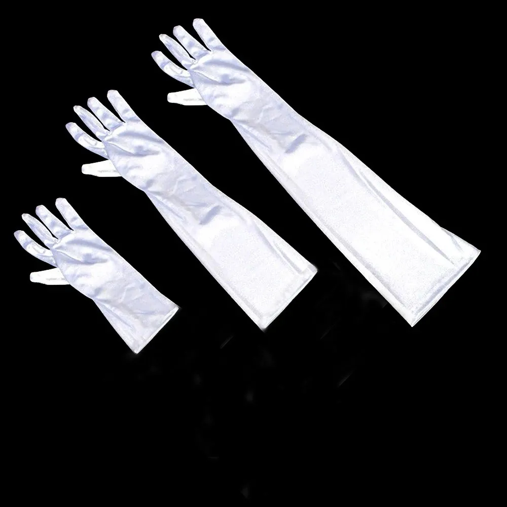 white dress gloves ladies Amazon.com: SAVITA Long Elbow Satin Gloves