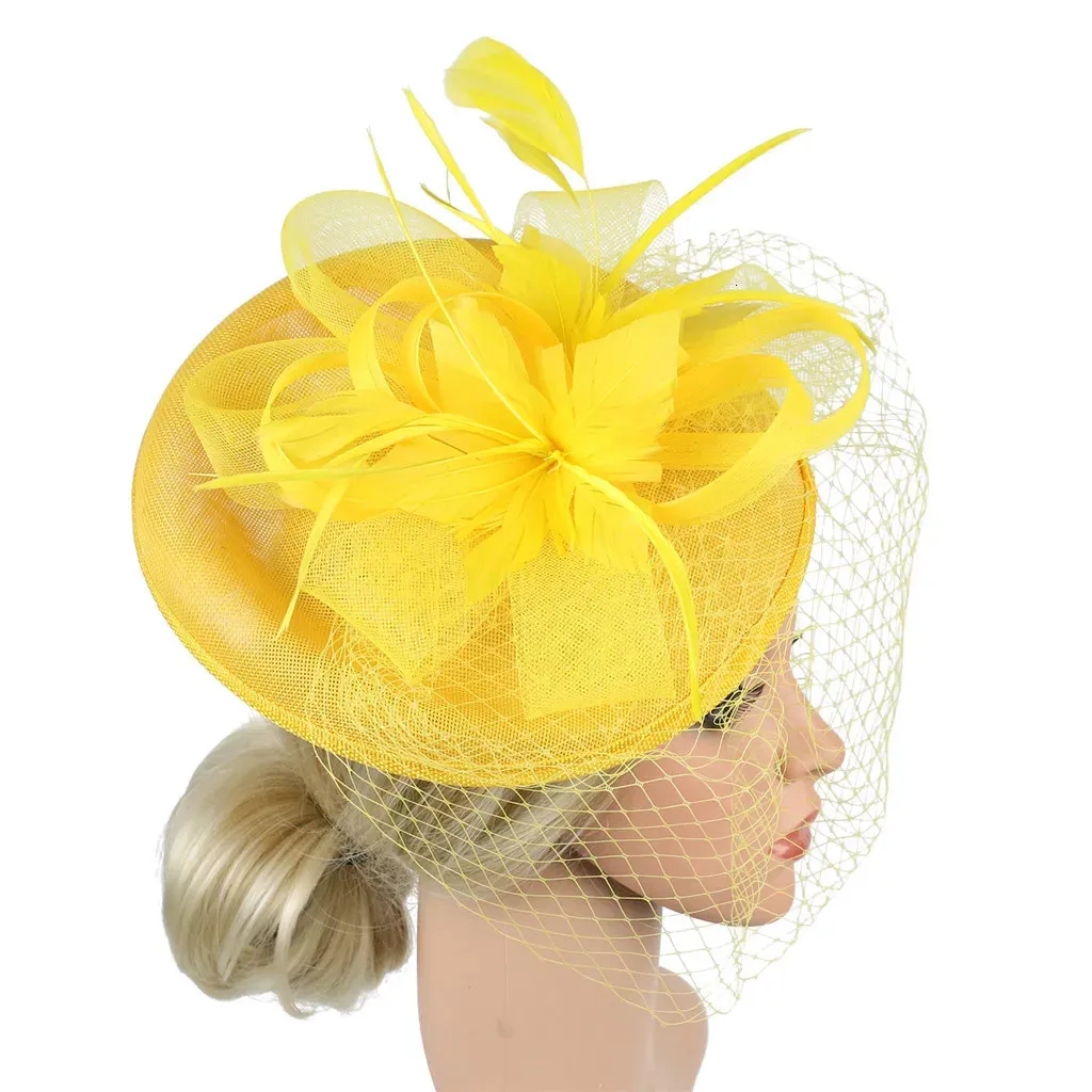Women Girls Stylish Clip Strapheadband Party Hat Flower  display picture 1