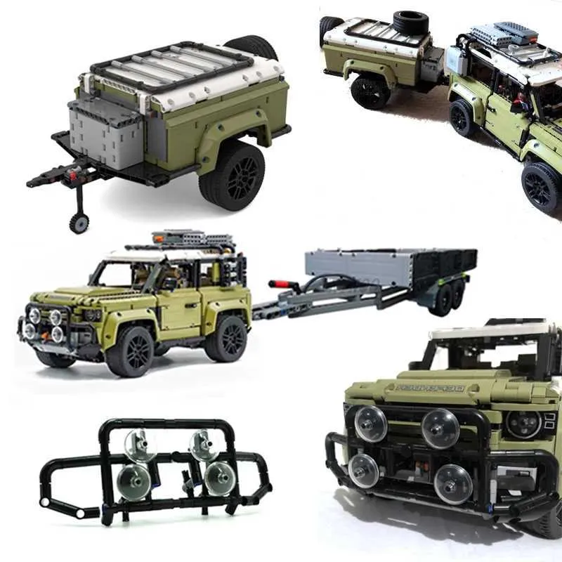 Technical Land SUV Rover Defender Car Bricks Model Educational Building ...