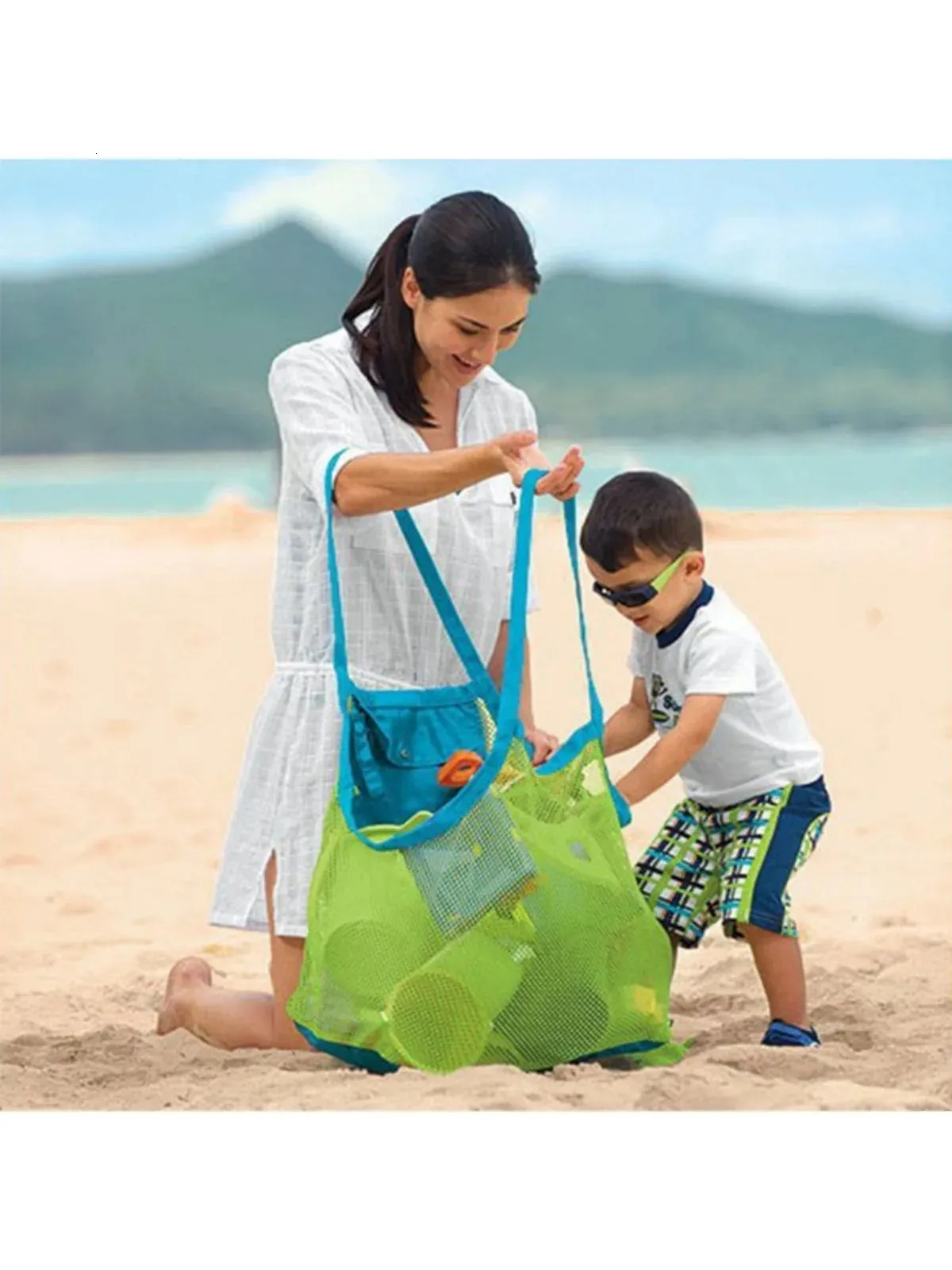 Save Big on Bulk Large Mesh Beach Bag Extra Large Mesh Beach Bag Backpack  Oversized Tote For Towels, Toys Water Bottles Lightweight Durable Sand 