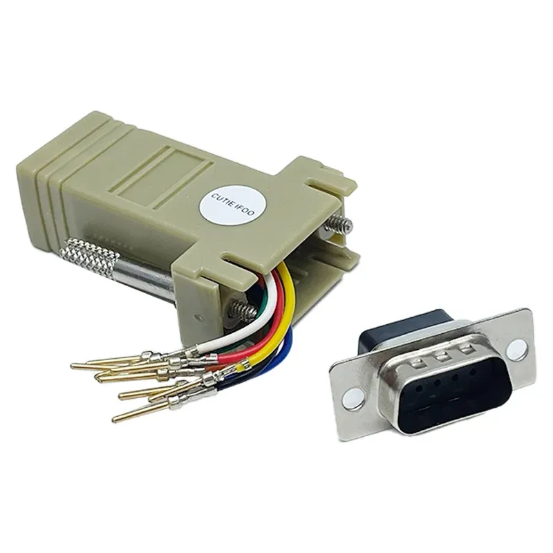 RJ45 To DB9 Adapter: Serial Port Modular Connector For PC Customization ...