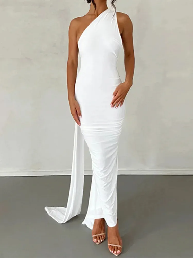 Neon Y2K One Shoulder Sleeveless Backless Ruched Bodycon Maxi Dress for  Women, Club Birthday Party Evening Prom from Dhgate Urban Sexy Dresses