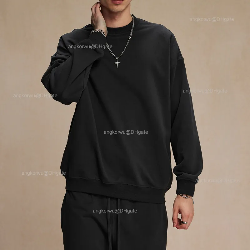 Mens Designer Crew Neck Pullover Sweatshirt: Relaxed Fit