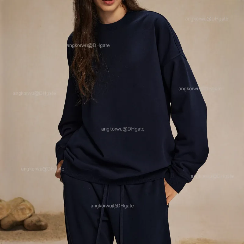 Mens Designer Crew Neck Pullover Sweatshirt: Relaxed Fit Yoga