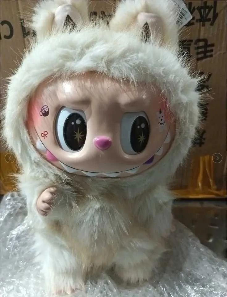 Labubu Toy: 38cm Zimomo & 17cm Pink Labubu Angel Creative