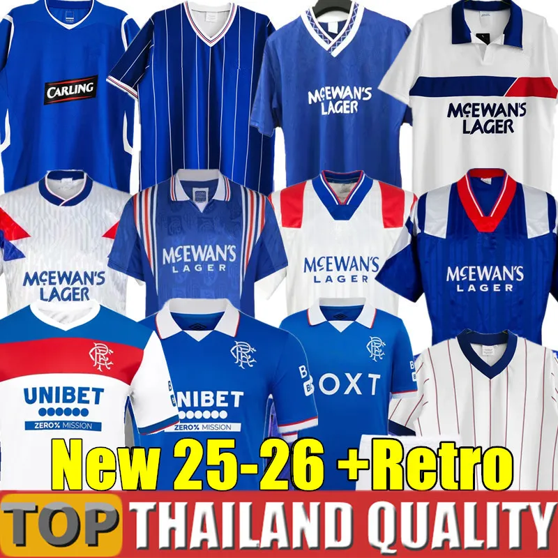 Retro Rangeres FC 25 26 Jerseys De Fútbol Glasgow 87 90 93
