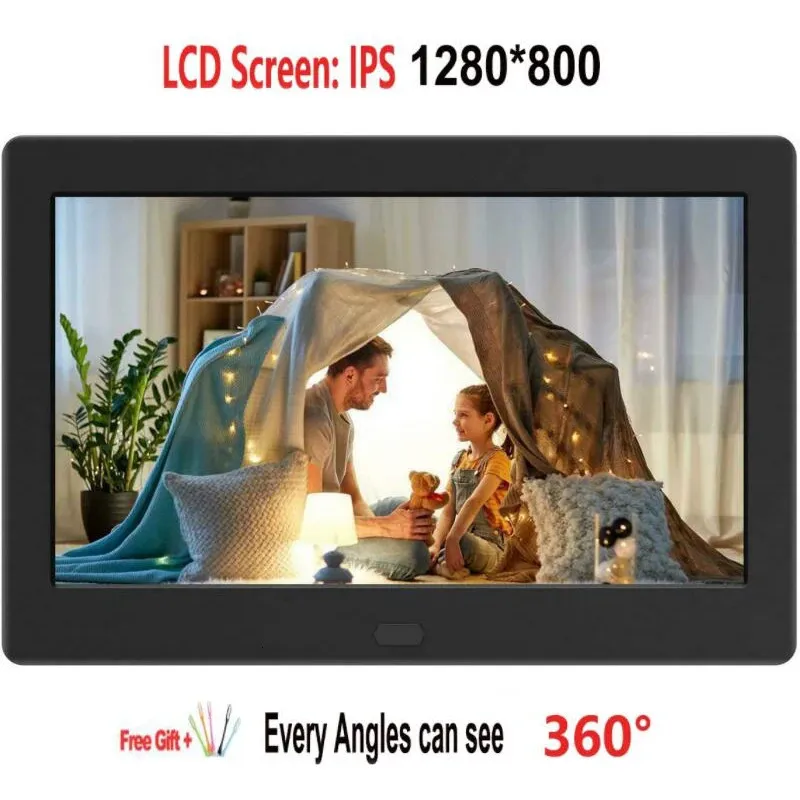 Zedify 10.1 Inch Digital Photo Picture Frame 1280x800 IPS Display With Photo Music Video Player Calendar Alarm, Auto Power On/Off, Wall Mountable With Remote, Gift For Family & Friends - View #9