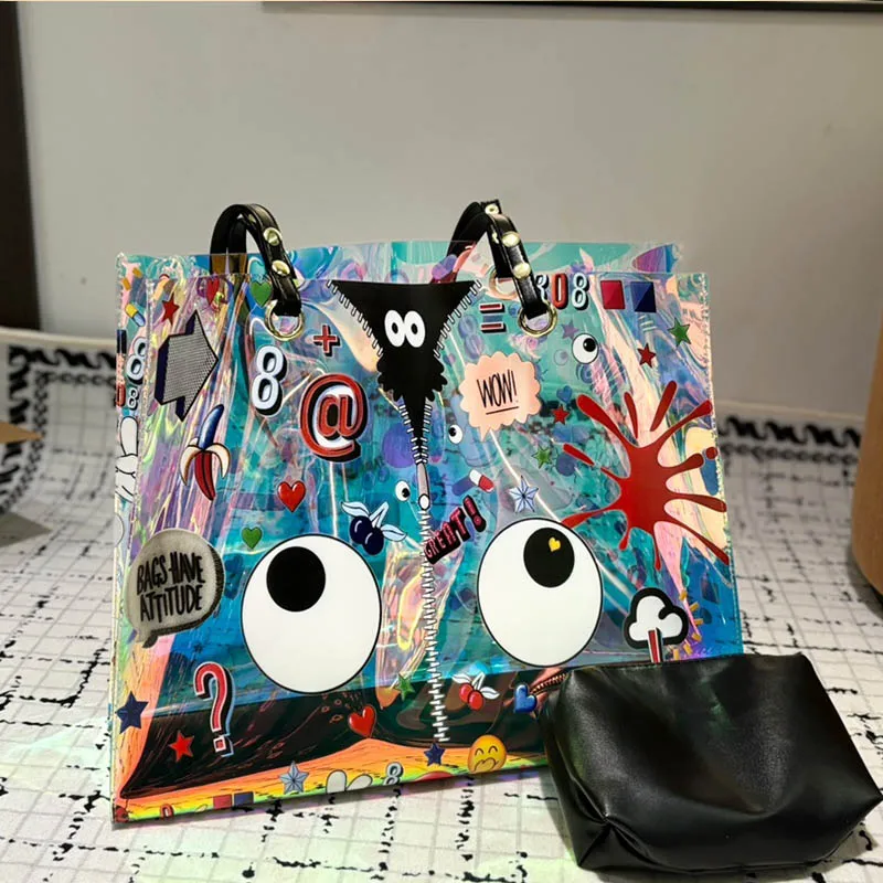 Save Big on Bulk Designer Clear Tote Handbags Designer Women Shipping Bag  Clear Tote Bag Pvc Handbag Cartoon Handbag Best Deals on DHgate