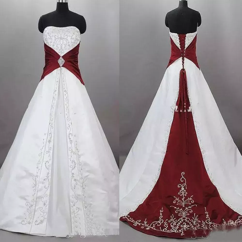 wedding dresses white red and black Dress With Roses With Red Roses Red White Wedding White Wedding so produce time will be long. David's Bridal Wedding Dress White