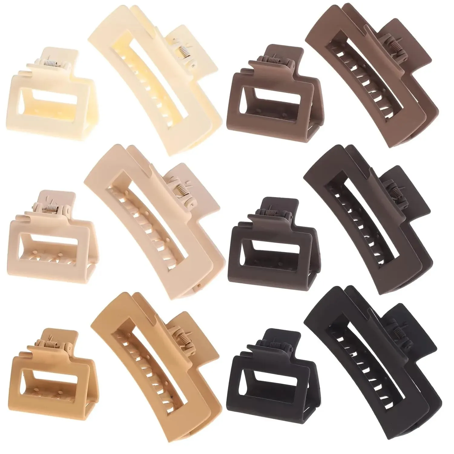 Haarklammern 12,7 Cm – Unzerbrechlich, Für Dickes & Langes Haar, 2 Stück In Schwarz & Leopard
