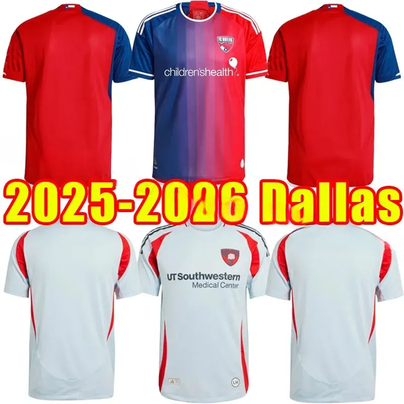 Dallas FC Soccer Jersey /2026 Home Kit Short Sleeve Football Shirt for Men (Ferreira, Delgado, Farfan)