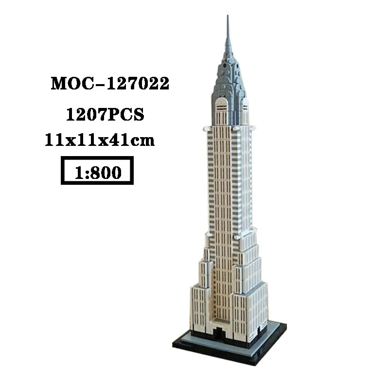 Chrysler Building 1:800 Scale Model Bricks Set DIY Plastic Construction ...
