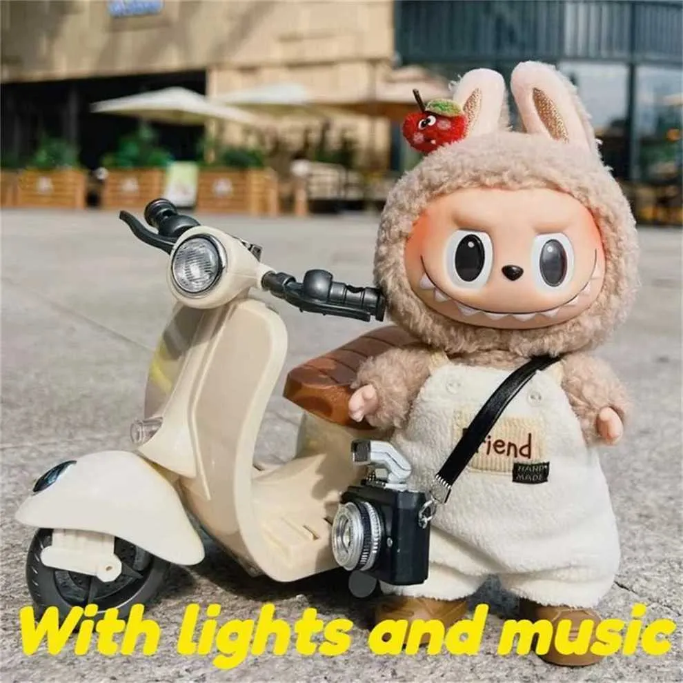 2025 Labubu Mini Electric Motorcycle Labubu Doll Accessories 360照明付きの ...