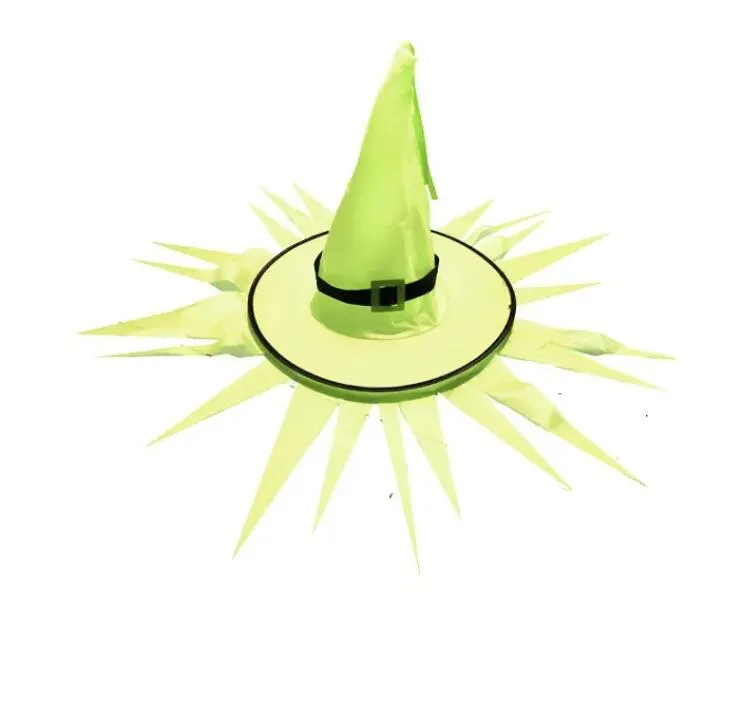 Chapeau De Sorcière Lumineux Halloween - Décoration LED Avec 3 Modes, 36x34 Cm, Pour Intérieur Et Extérieur