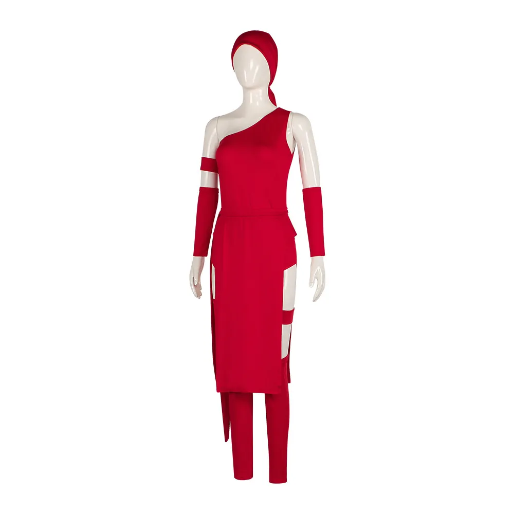 Elektra Natchios Cosplay Costume Dress With Headgear Red Anime Superhero Halloween  Outfit For Women From Men_essentials, $38.08 | DHgate.Com, image size:1000x1000