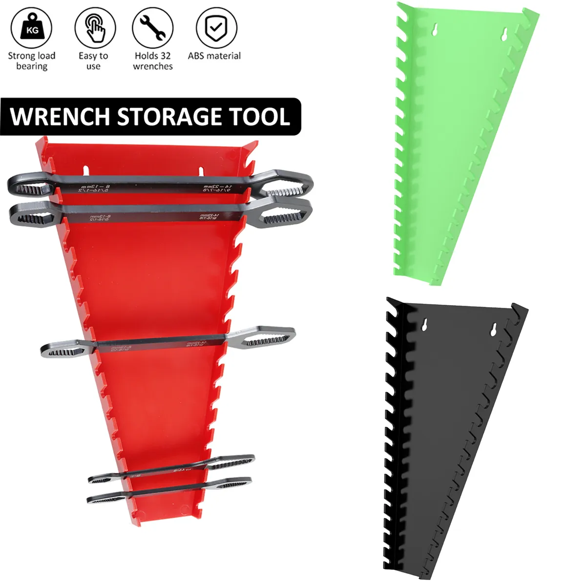 Wrench Organizer Wall Mounted Wrench Storage Rack Workshop Tools ...