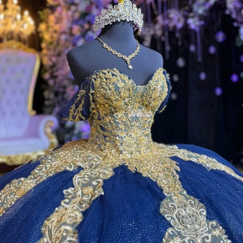sweet 16 dresses royal blue and gold Quinceanera Ball Gown Off Shoulder... From Zaomeng321, $313.45 collection_betsy-and-adam_Betsy and Adam