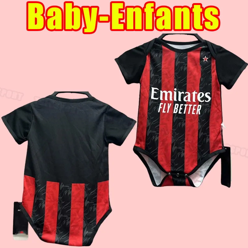 Baby AC IBRAHIMOVIC 25 26 soccer jerseys MILAN GIROUD LEAO BENNACER  KESSIE ROMAGNOLI CALHANOGLU TONALI REBIC 2025 2026 football shirt kids  Enfants