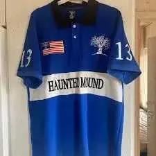 2025 Haunted Mound Camisa Polo Vermelha Bordada Y2K De $44,61