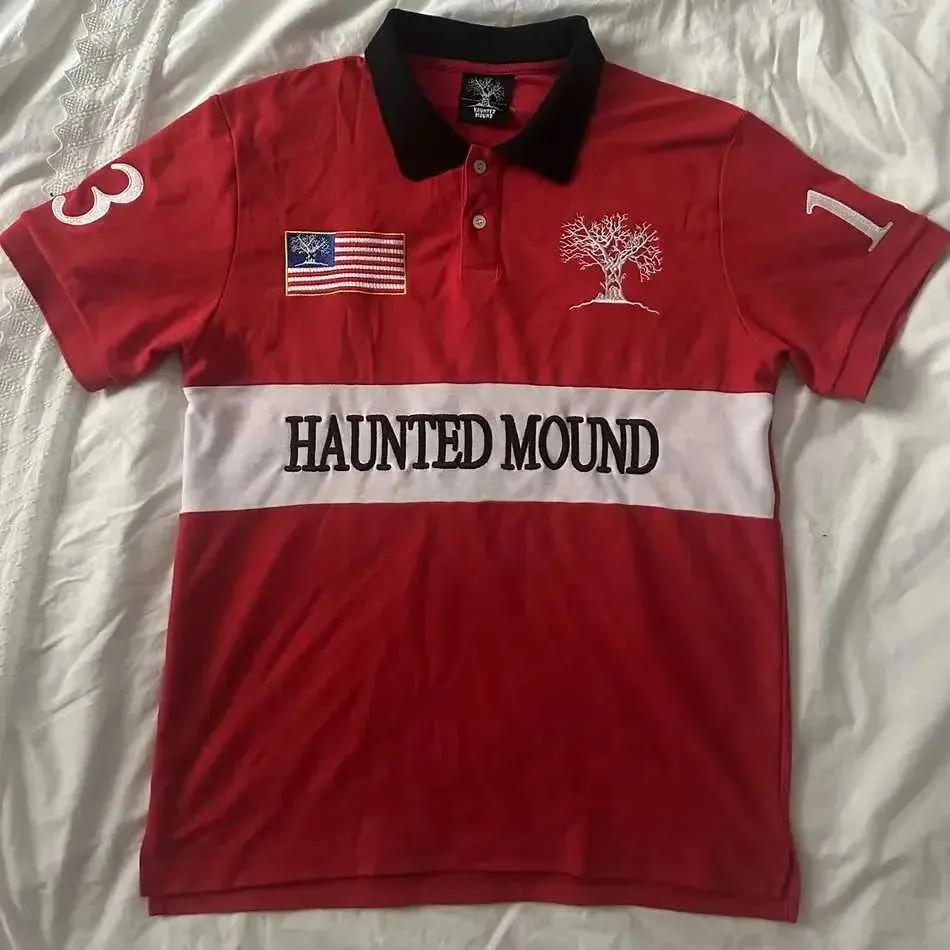 2025 Haunted Mound Red French Connection Polo Shirt From