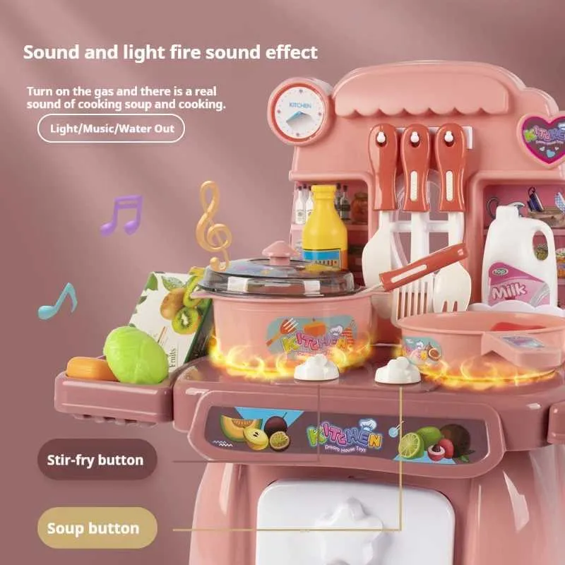 Simulated Kitchen Toys Kitchenware Lighting And... 