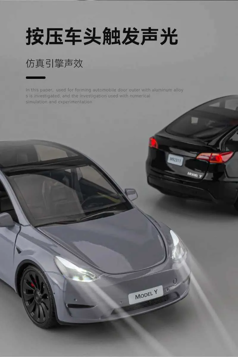All 1 24 Tesla Model Y & Model 3 Diecast Metal Toy From