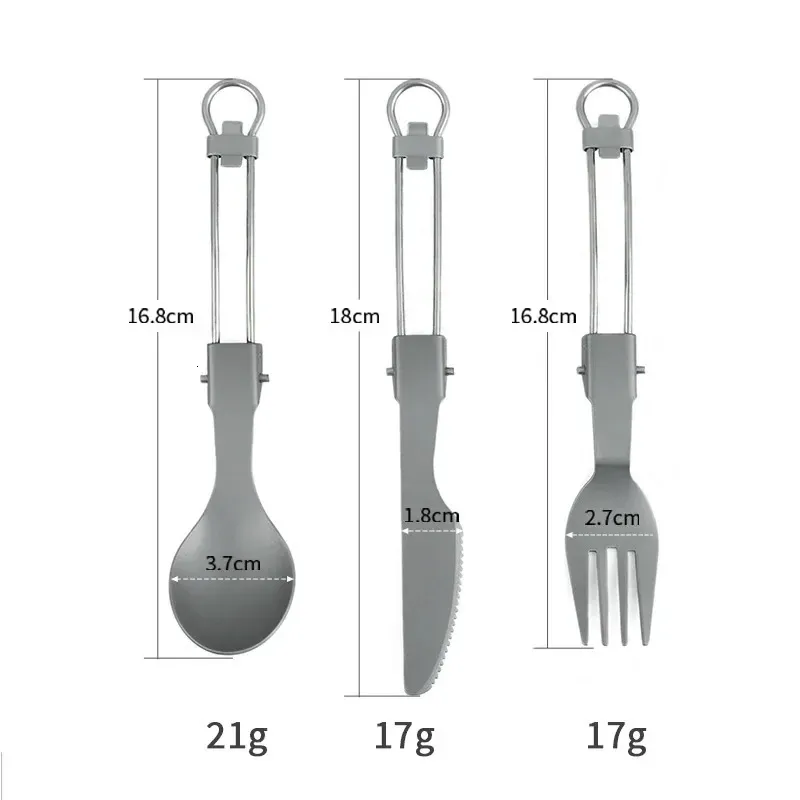ENSEMBLE D'USTENSILES DE camping avec fourchette à cuillère et