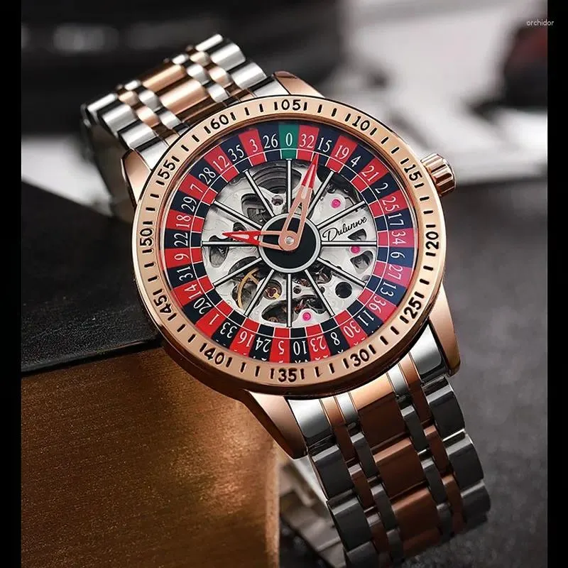 Bilek Saatleri Dulunwe Otomatik Hareket Mekanik Saatler Arapça