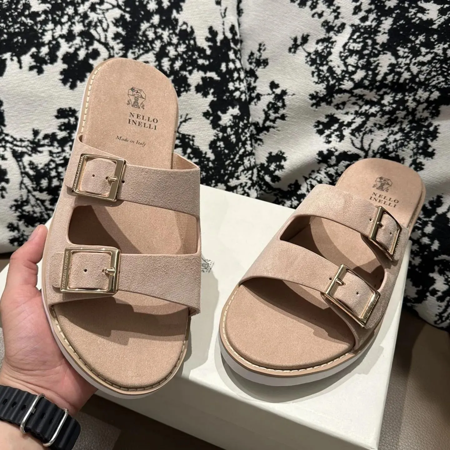 Bulk Brunello Cuccinelli Mens Suede Leather Urban Sliders 