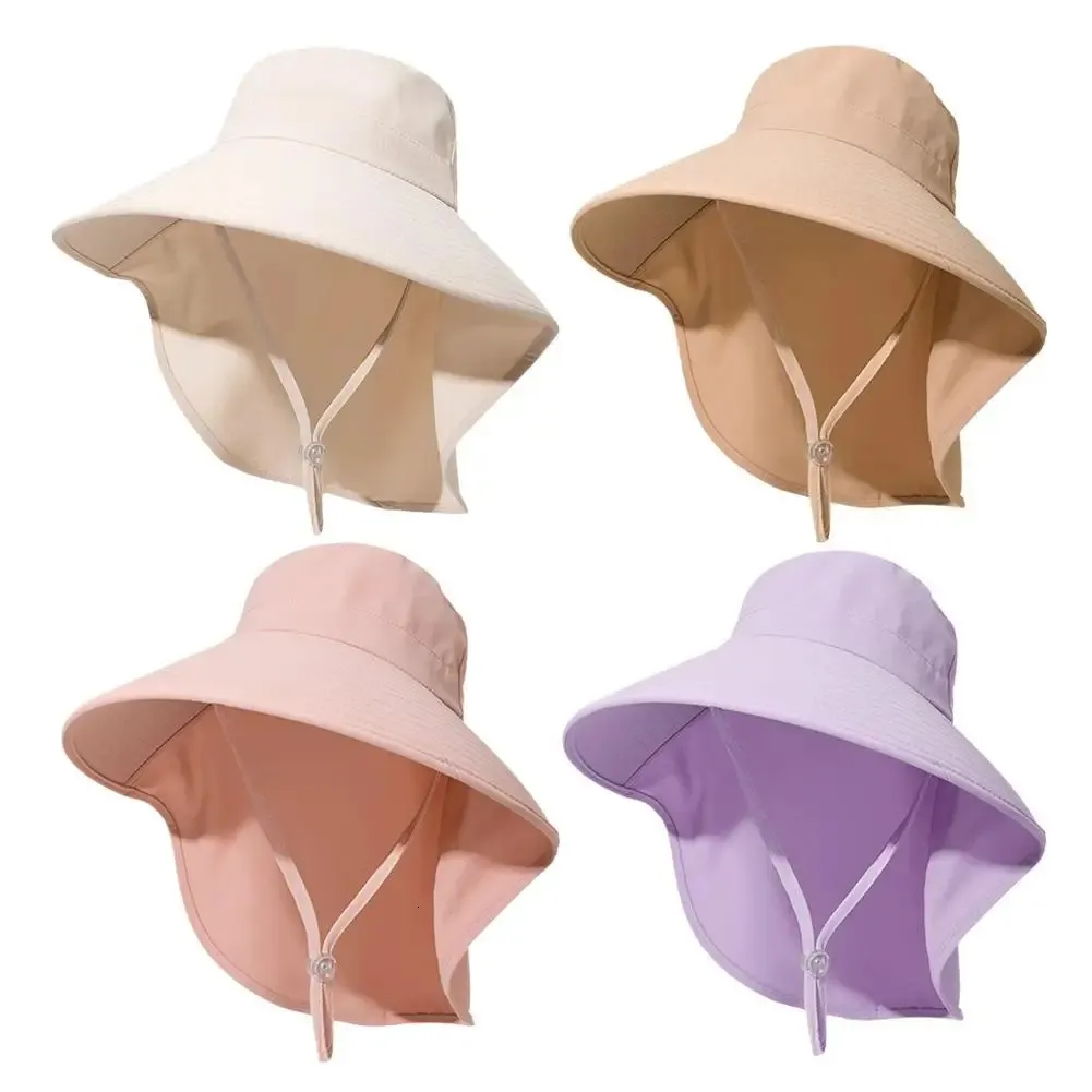 Womens Sun Hat Large Brim Face Veil UPF 50 UV Protection For