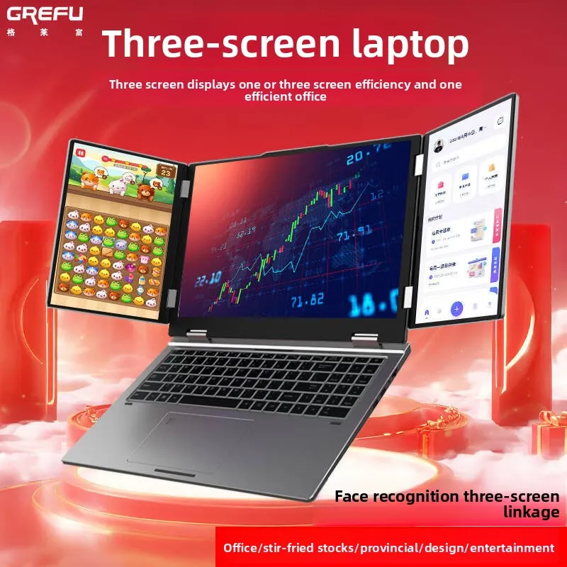 Multi Screen Notebook Computer For Trading & Finance Portable Dual ...