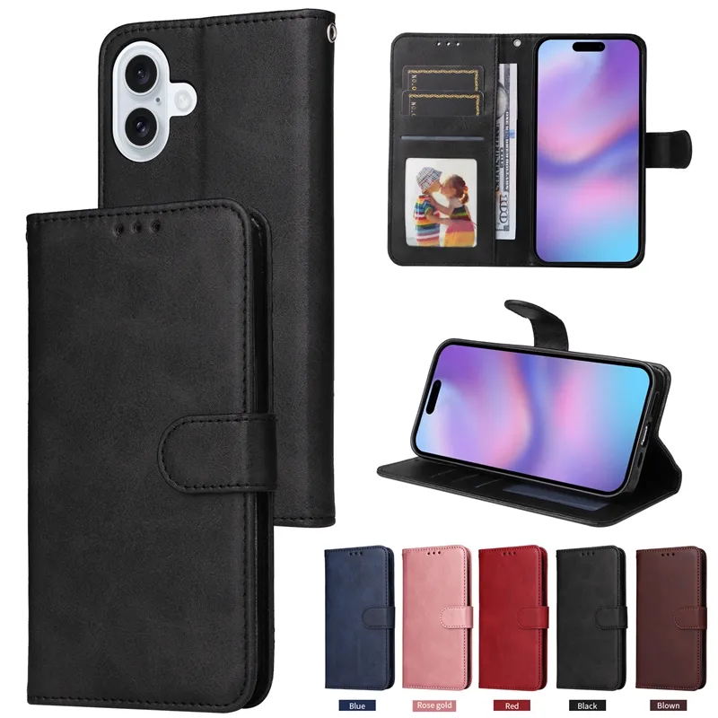 Custodia a portafoglio WONDER per IPHONE 16 nero