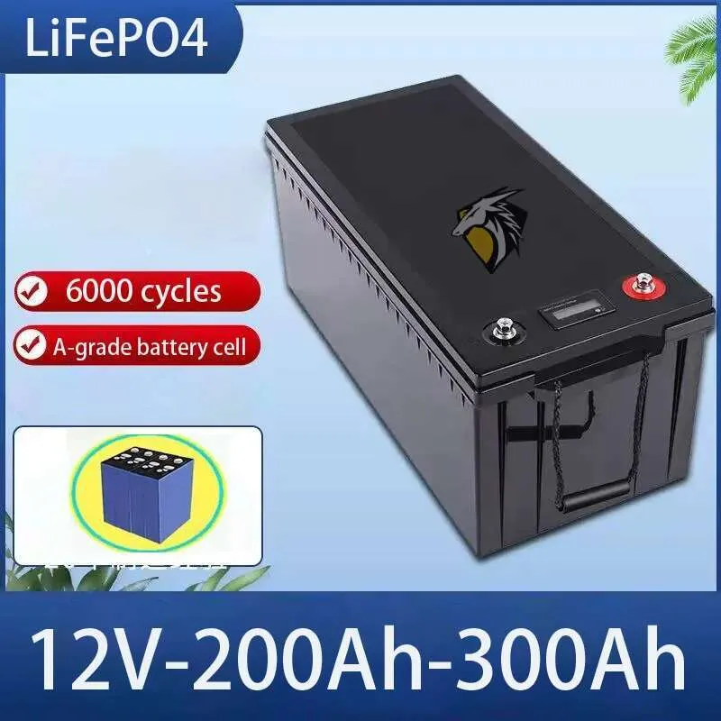 12V 300Ah LiFePO4 Battery Built In BMS Lithium Iron Phosphate Cells For ...