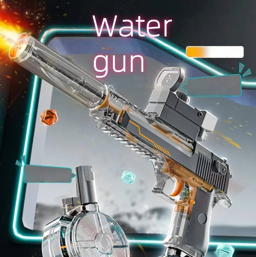 Große Kapazität Elektrische Wasserpistole Automatische Induktion Wasser Absorption Strand Spielzeug Erwachsene Kinder Geschenk Schock