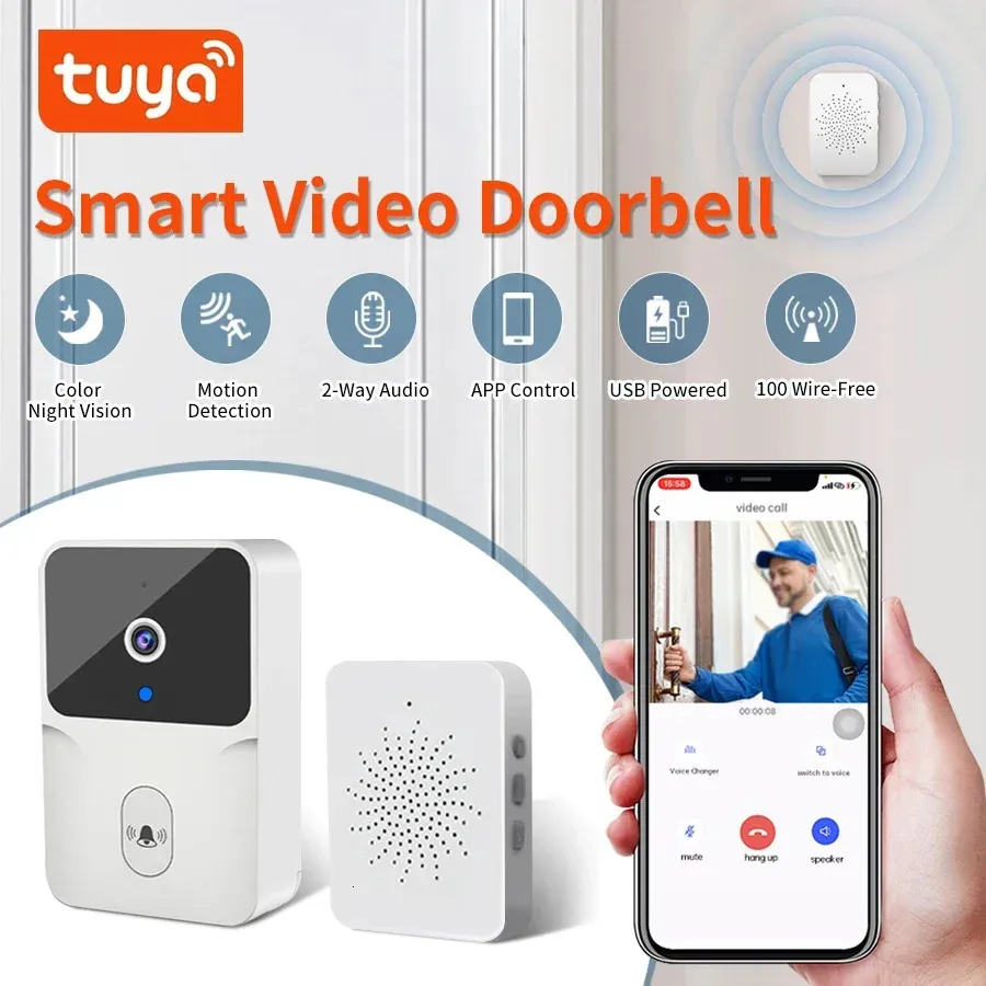 Video Intercom System Wireless Door Bell Tuya IP Video Door Phone For Home Apartment Touch Screen RFID Card Remote Unlock ,Weather Resistant